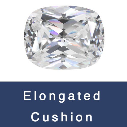Antique Elongated cushion Shape faceted cut loose Gemstones