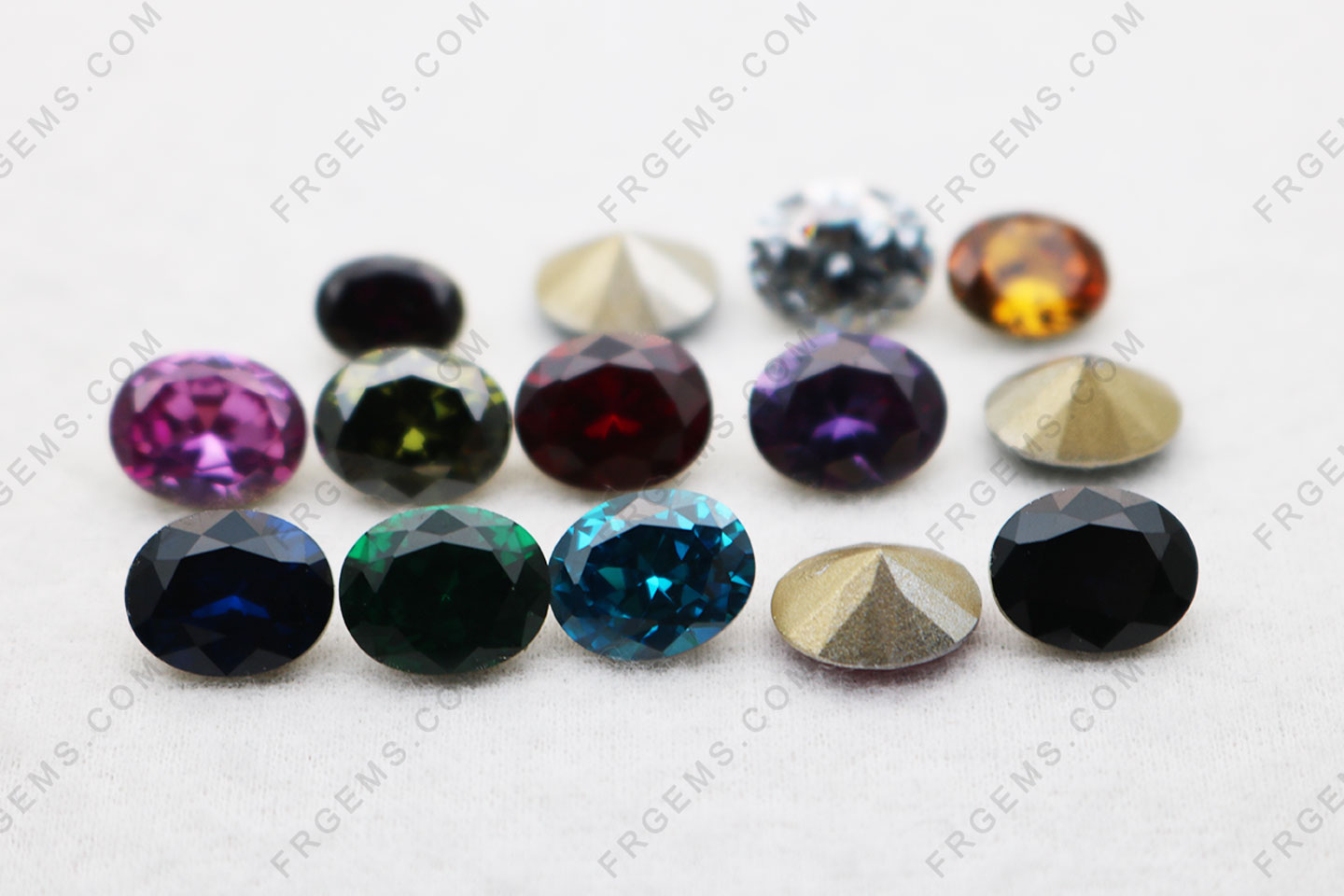 Ruby Red Dark Color Corundum 7# Foiled Back Elongated cushion 12x10mm Gemstones