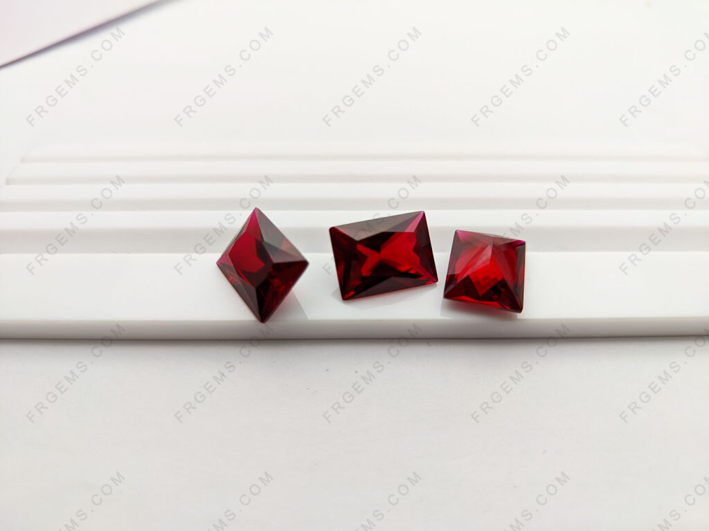 Corundum-Ruby-Dark-red-8#-Rectangle-Princess-faceted-Cut-12x16mm-Gemstones-Wholesale-China