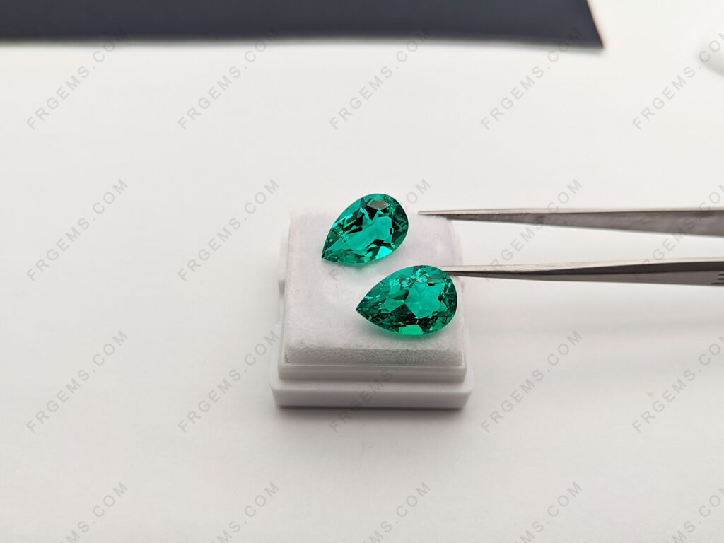 Lab-Hydrothermal-Emerald-Green-Colombia-Green-color-Pear-Shaped-faceted-Cut-9x13.5mm-Gemstones-Wholesale-China-125222181