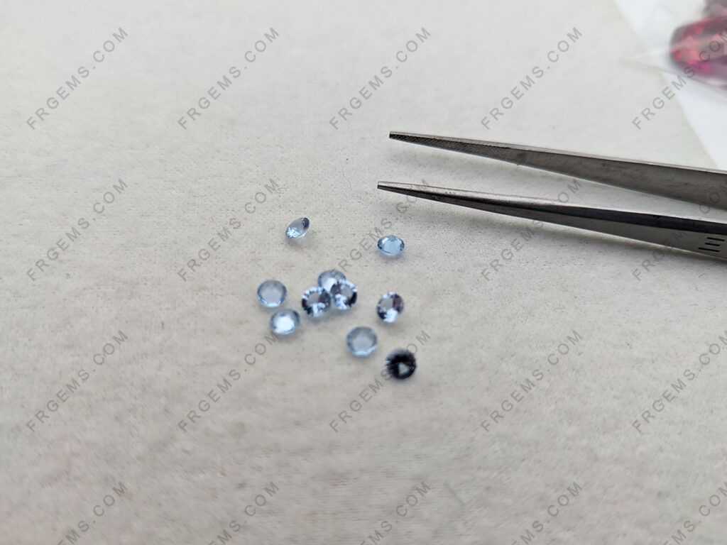 Nano-Crystal-Blue-Topaz-light-Color-144#-4.50mm-Round-Shape-Faceted-gemstones-supplier