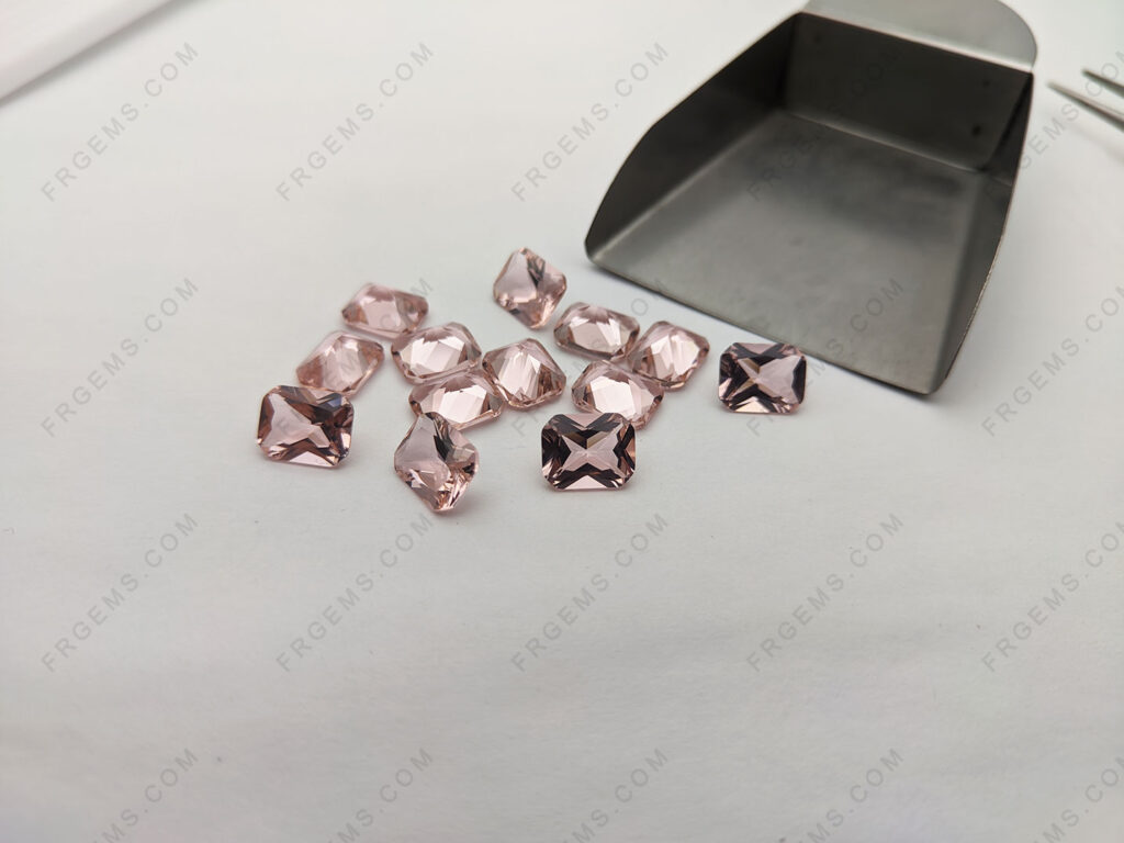 Nano-synthetic-morganite-Pink-peach-color-Octagon-Radiant-10x8mm-faceted-cut-gemstones-China-suppliers