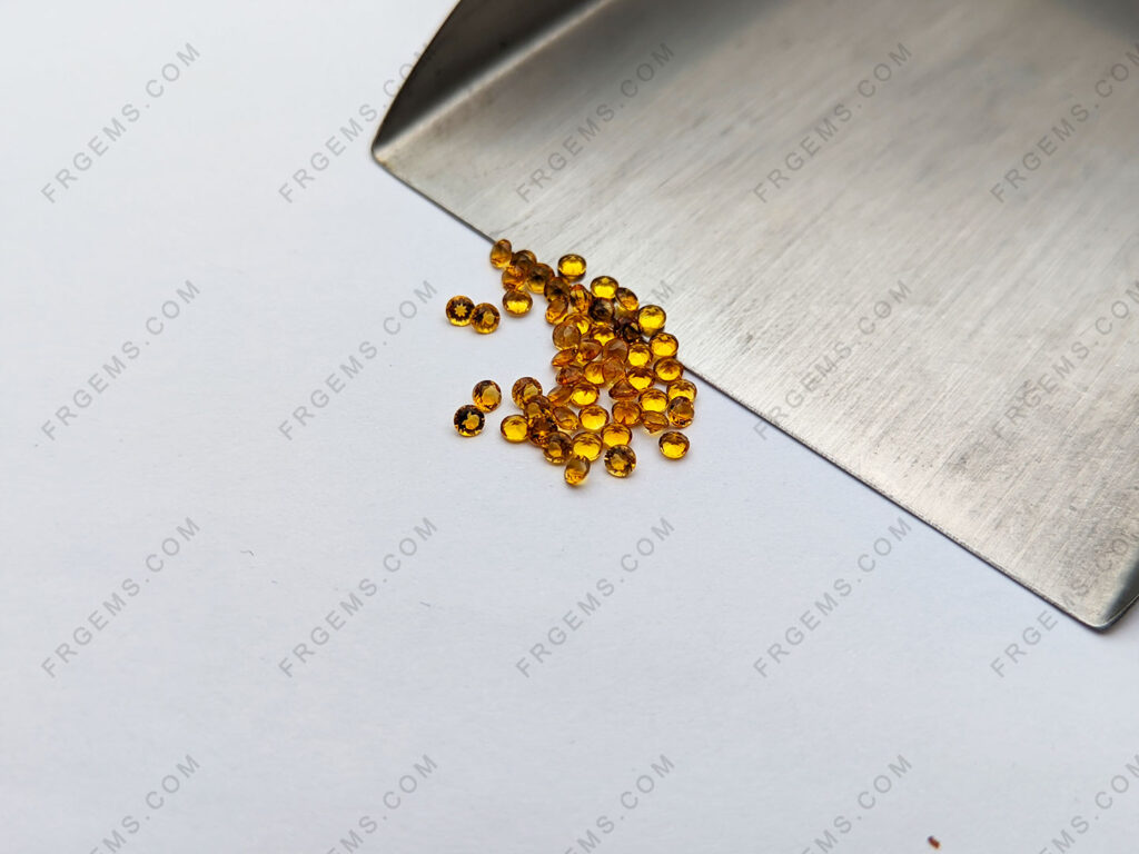 Semi-precious-genuine-Citrine-Yellow-Dark-Golden-Yellow-Color-Round-faceted-2mm-Gemstones-supplier