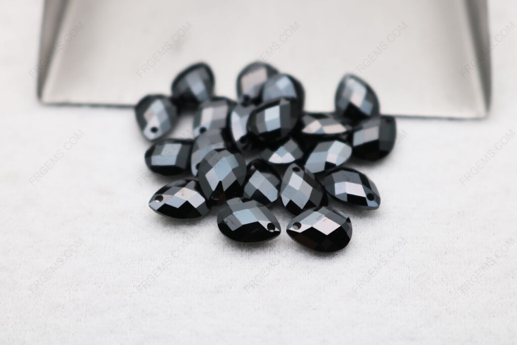 Cubic-Zirconia-Black-Pear-Shape-Double-Checkerboard-6x8mm-gemstones-CZ02-IMG_5759