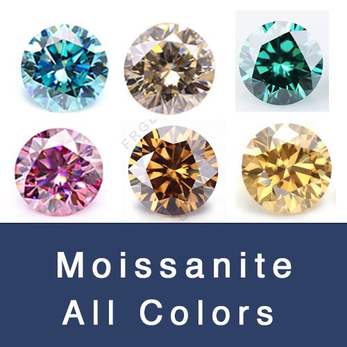 Loose Moissanite stones Color Chart (Originial colors and coated colors)