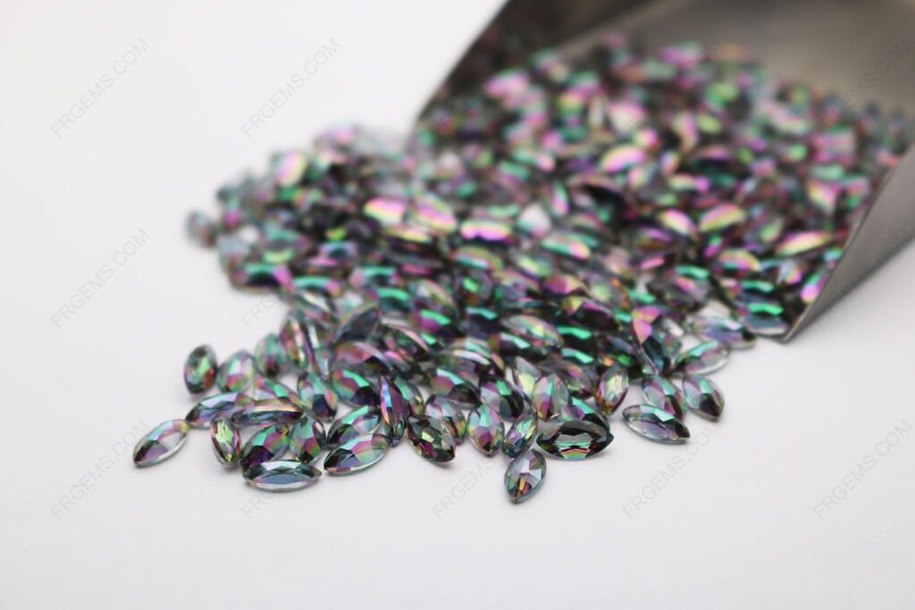 Loose Genuine Natural Mystic Topaz 8x4mm marquise shape faceted Gemstones