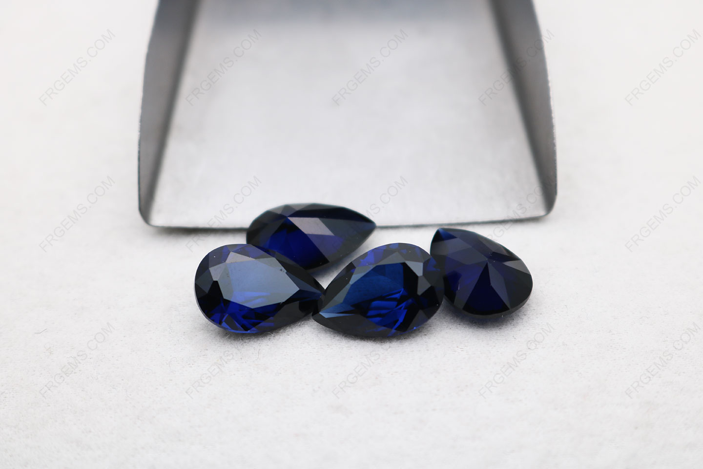 Loose Synthetic Corundum Blue Sapphire #34 Pear Shape Faceted Cut 15x10mm gemstones IMG_5868