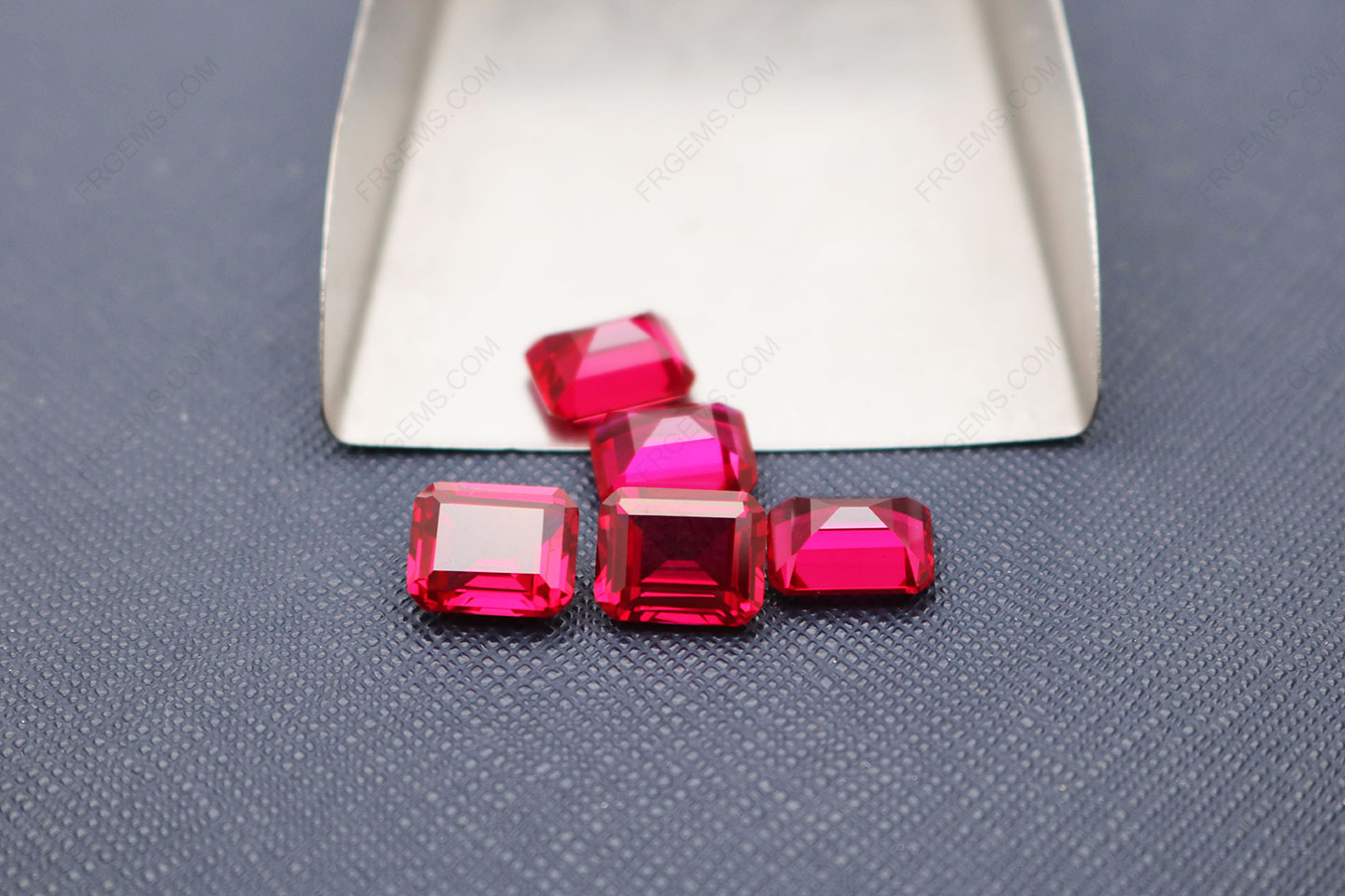 Emerald Cut Synthetic Ruby Red #5 Emerald Cut 10x8mm gemstones
