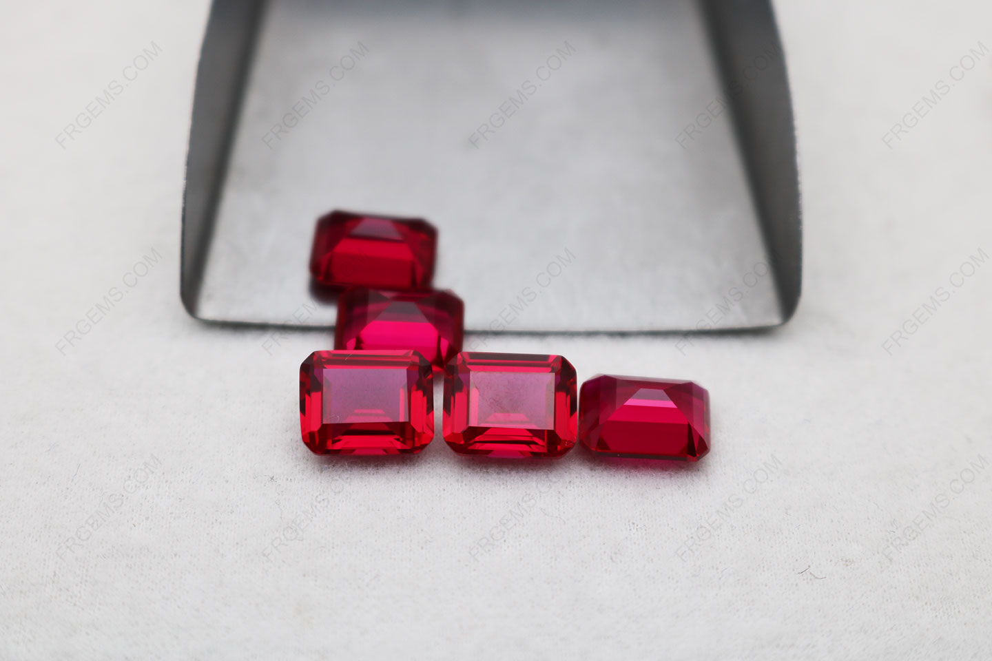 Emerald Cut Synthetic Ruby Red #5 Emerald Cut 10x8mm gemstones