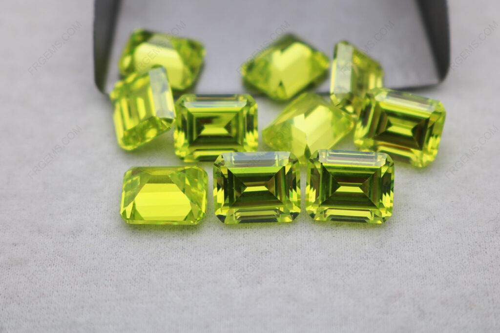 Cubic-Zirconia-Apple-Green-Color-Otagon-Shape-Emerald-Cut-11x9mm-gemstones-CZ41-IMG_5833