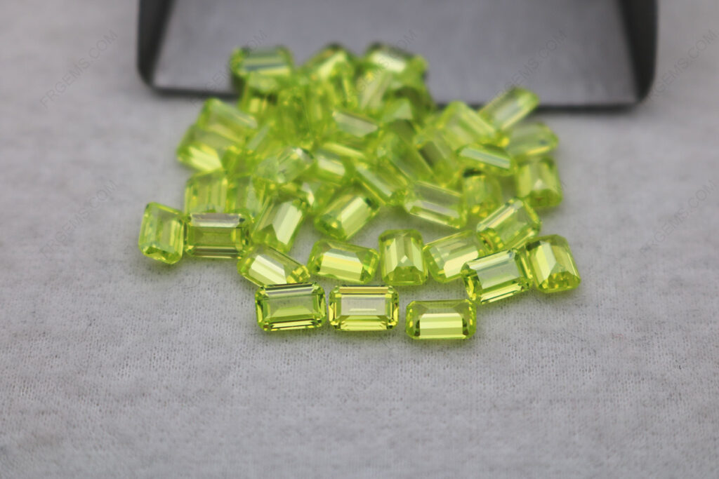 Cubic-Zirconia-Apple-Green-Color-Otagon-Shape-Emerald-Cut-6x4mm-gemstomes-CZ41-IMG_5827