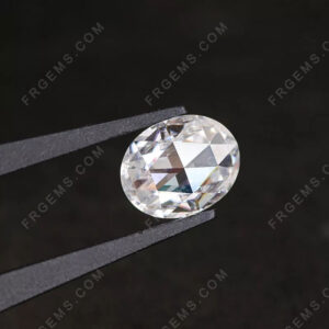 Moissanite-Oval-Shaped-Rose-cut-D-Color-Faceted-stone-China-Wholesale