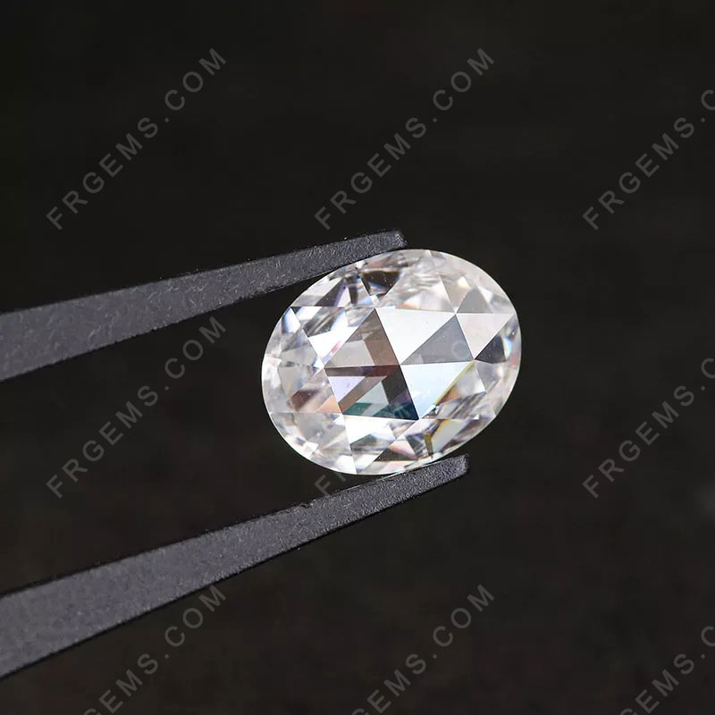 Loose Moissanite D EF color Oval Shape Rose cut gemstone wholesale from China Supplier