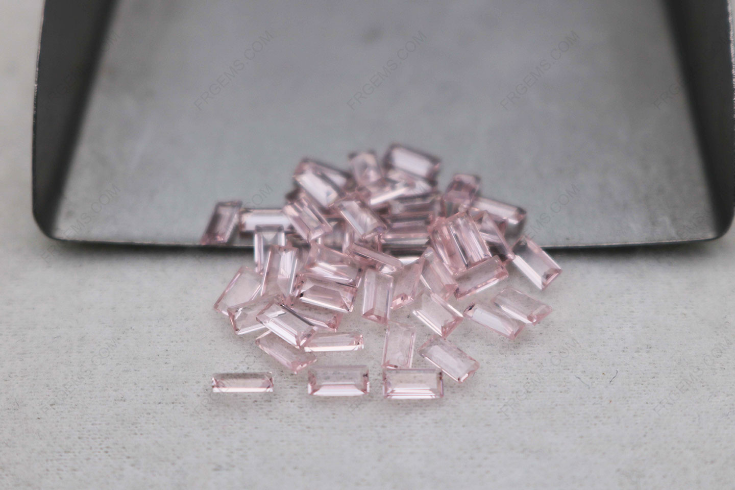 Morganite Color Nano Crystal Baguette Cut 4x2mm Loose gemstones Wholesale