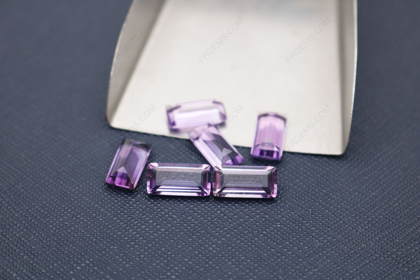 Loose Natural genuine Brazil Amethyst Color baguette cut 12x6mm Gemstones wholesale from China