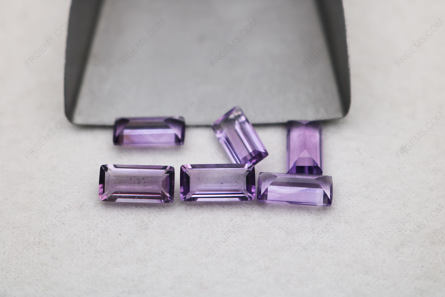 Loose Natural genuine Brazil Amethyst Color baguette cut 12x6mm Gemstones wholesale from China