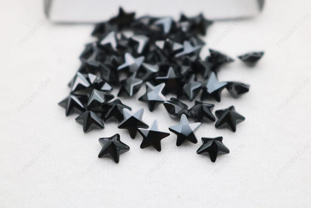 Cubic-Zirconia-Black-Color-Five-Piont-Star-Cut-6x6mm-gemstones-CZ02-IMG_6123