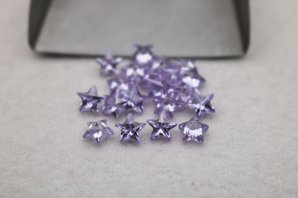Cubic-Zirconia-Lavender-Color-Five-Piont-Star-Cut-6x6mm-gemstones-CZ08-IMG_6133