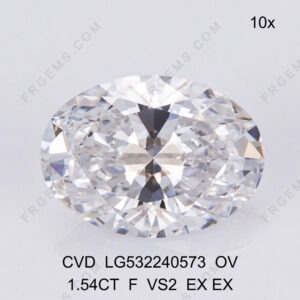 CVD Lab Grown Diamond Oval Shaped Faceted Loose Diamonds gemstones Wholesale from China