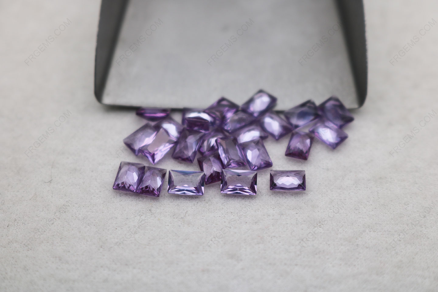 Loose Synthetic Created alexandrite color change 46# Rectangle Shape Princess Cut 4x6mm gemstones