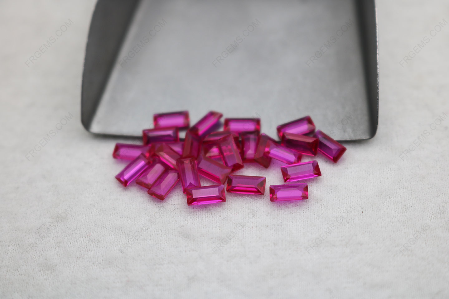 Wholesale Corundum Ruby Red #5 color Rectangle Shape Baguette Cut 6x3mm Gemstones
