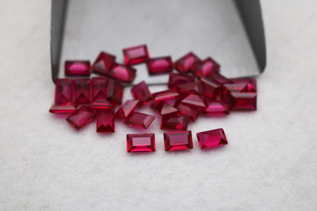 Corundum-Ruby-Red-Dark-8#-color-Baguette-Cut-6x4mm-Gemstones-Supplier-China