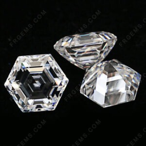 Hexagon Shaped Step cut Loose Moissanite D White Colorless Color Excellent quality Gemstones wholesale china