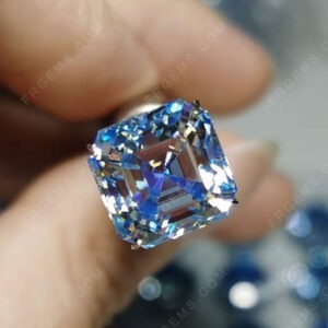 Ice-blue-color-Moissanite-Asscher-cut-Gemstones-Supplier-China