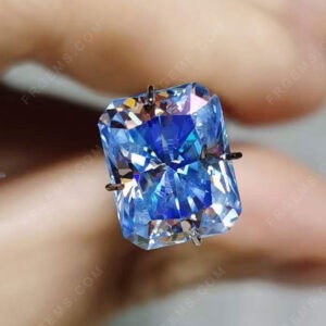 Ice-blue-color-Moissanite-Radiant-cut-Gemstones-factory-China