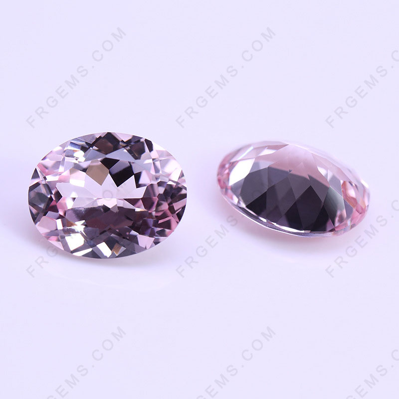 Lab Grown Morganite Peach Color Oval Shaped Faceted cut Gemstone wholesale from china