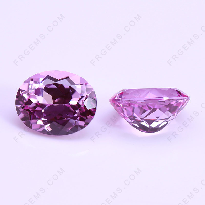 Lab Grown Pink Sapphire Color Oval Shaped Faceted cut Gemstone wholesale at factory price