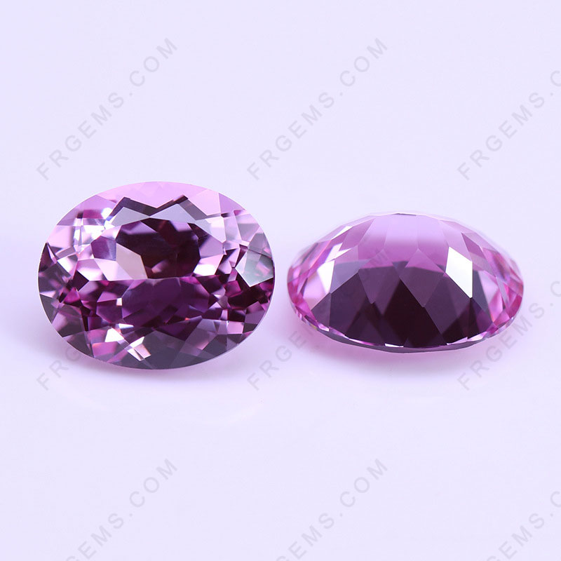 Lab Grown Pink Sapphire Color Oval Shaped Faceted cut Gemstone wholesale at factory price