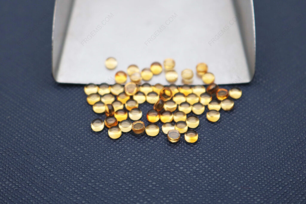 Wholesale-Natural-Citrine-Yellow-color-Round-Shape-Cabochon-Cut-3mm-Gemstones