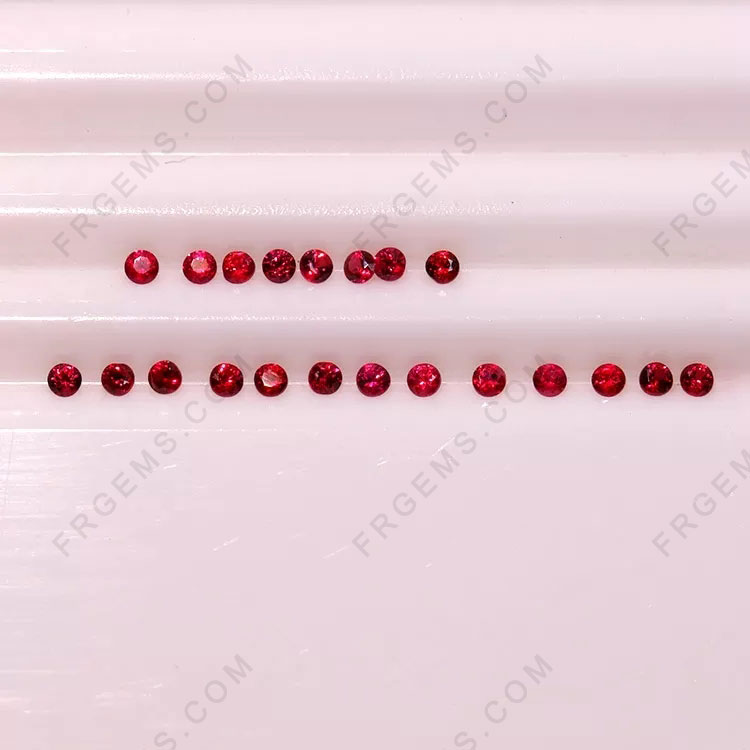 Loose Natural genuine Ruby Small Melee Round faceted 0.8-3.00mm Gemstones wholesale from China Supplier
