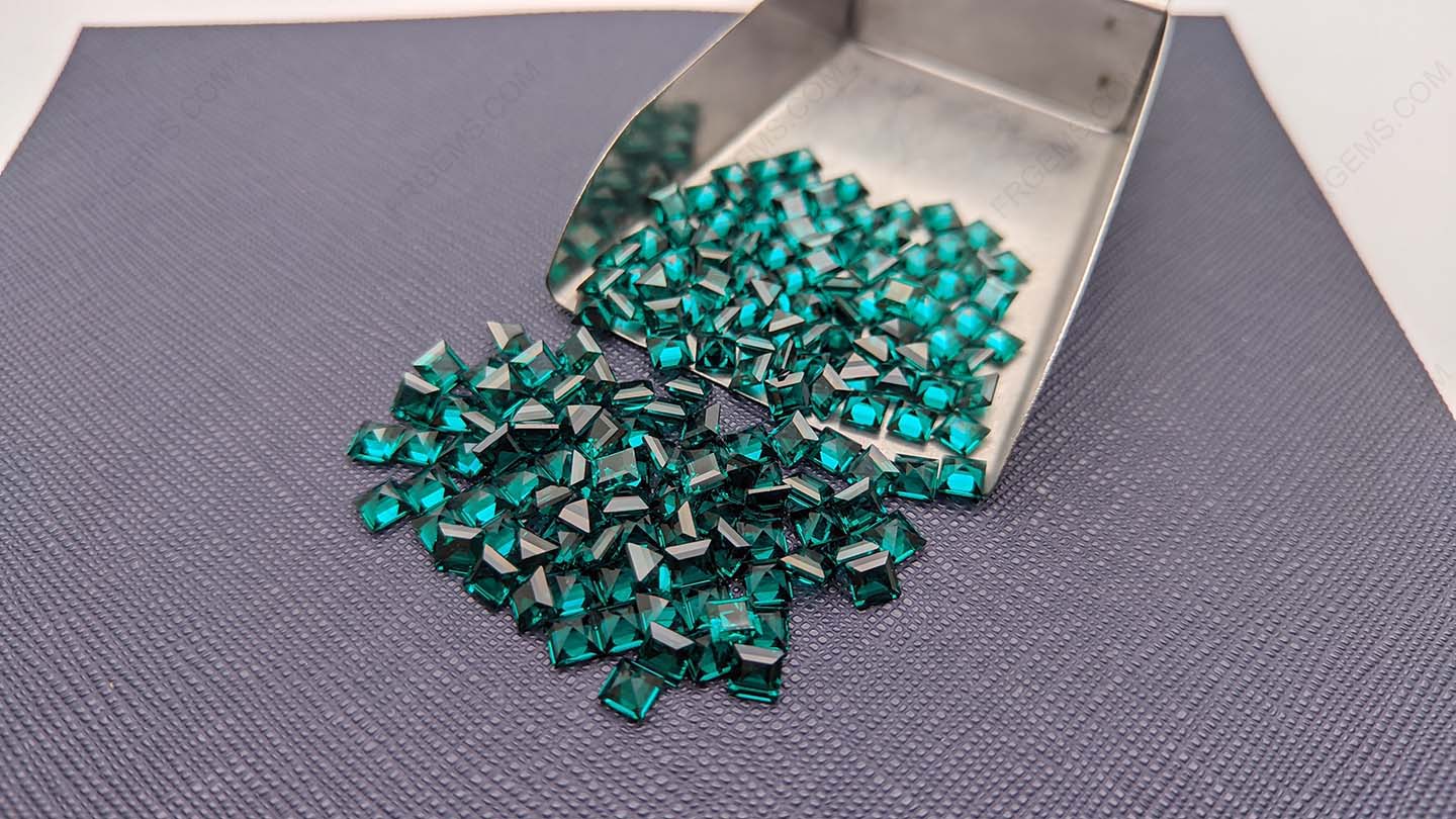 loose-Nano-Crytal-Tourmaline-Green-Color-131-Square-Step-Cut-4x4mm-Gemstones-Manufacturer-China