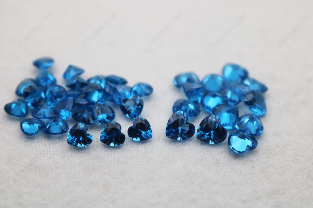 Lab-created-Spinel-119-Blue-color-Heart-Shape-Faceted-Cut-gemstones