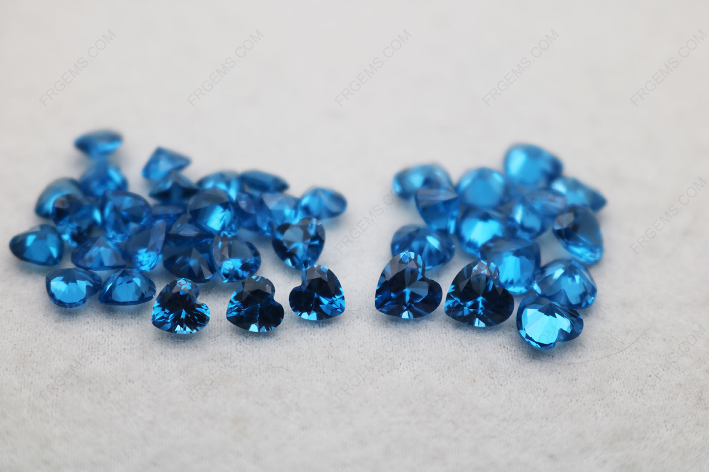 Wholesale Spinel #119 Blue color Heart Shape Faceted Cut 5x5mm and 6x6mm gemstones
