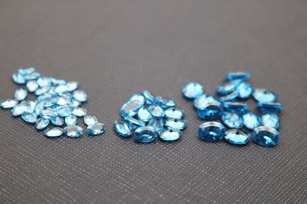 Synthetic-Spinel-119-Blue-Oval-Shape-Faceted-Cut-5x3mm-and-6x4mm-and-7x5mm-gemstones-China