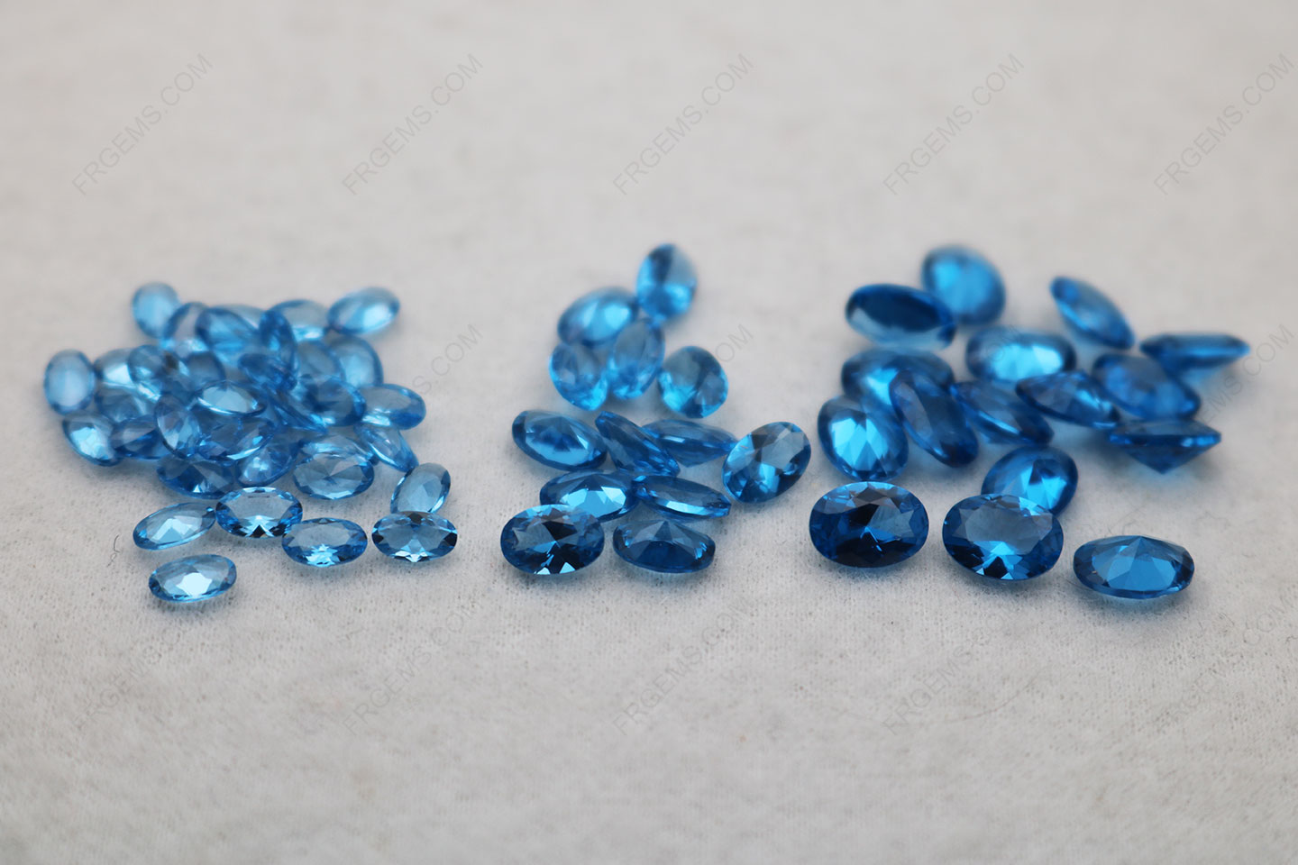Wholesale Synthetic Spinel #119 Blue Oval Shape Faceted Cut gemstones