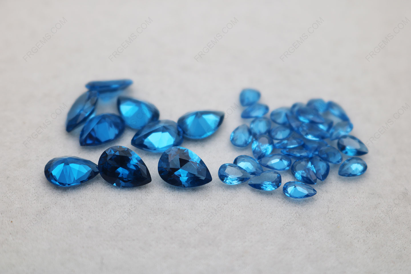 Wholesale Spinel #119 Swiss blue color Pear Shape Faceted Cut gemstones from China