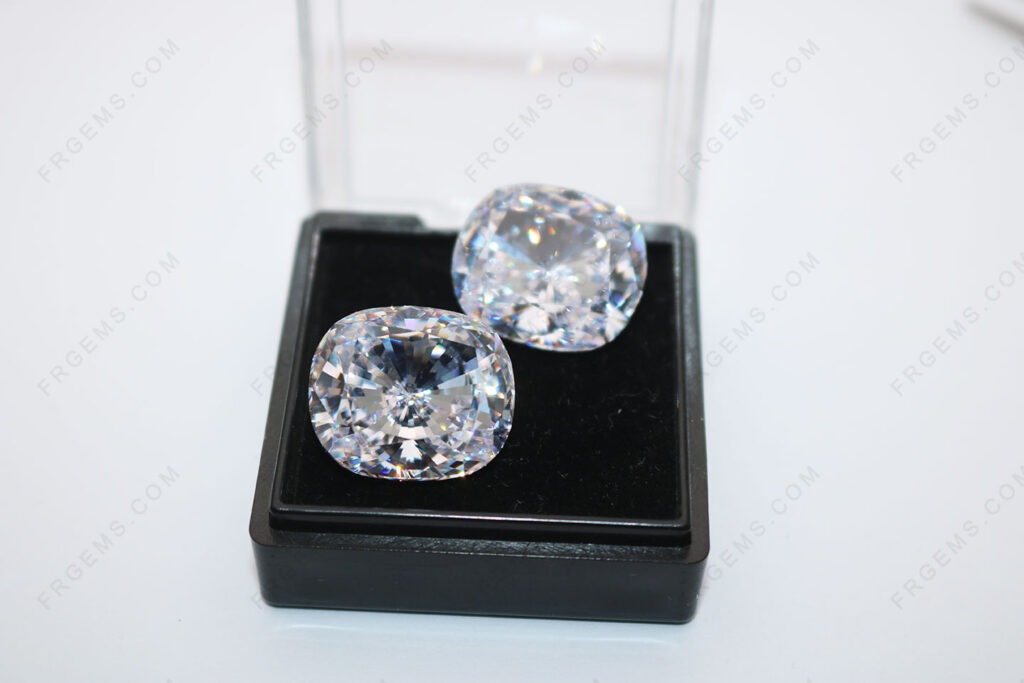 China Cubic Zirconia 5A Best quality White color Elongated Cushion Shape Quadrillion Cut Gemstones