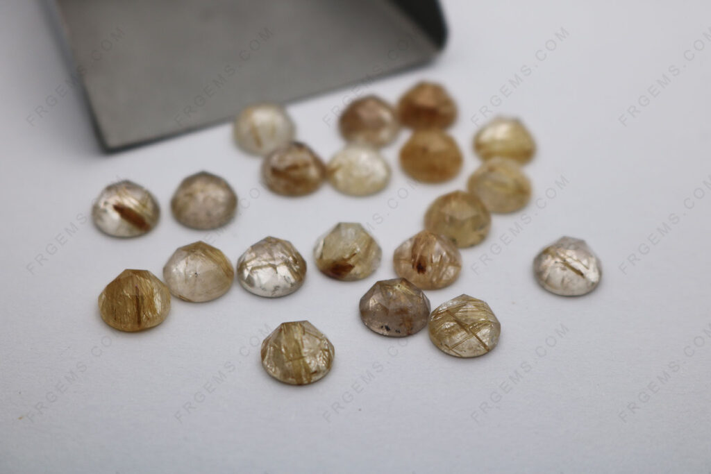 Geunine-rutilated-quartz-with-inclusion-Color-Round-shaped-faceted-rose-cut-stones-suppliers-IMG_6309