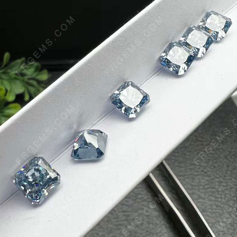 Wholesale Diamond Fancy Blue Color Sapphire blue look like Moissanite loose Gemstones