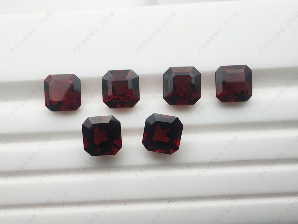 Natural-Genuine-Mozambique-garnet-red-Asscher-faceted-cut-loose-Gemstones-China
