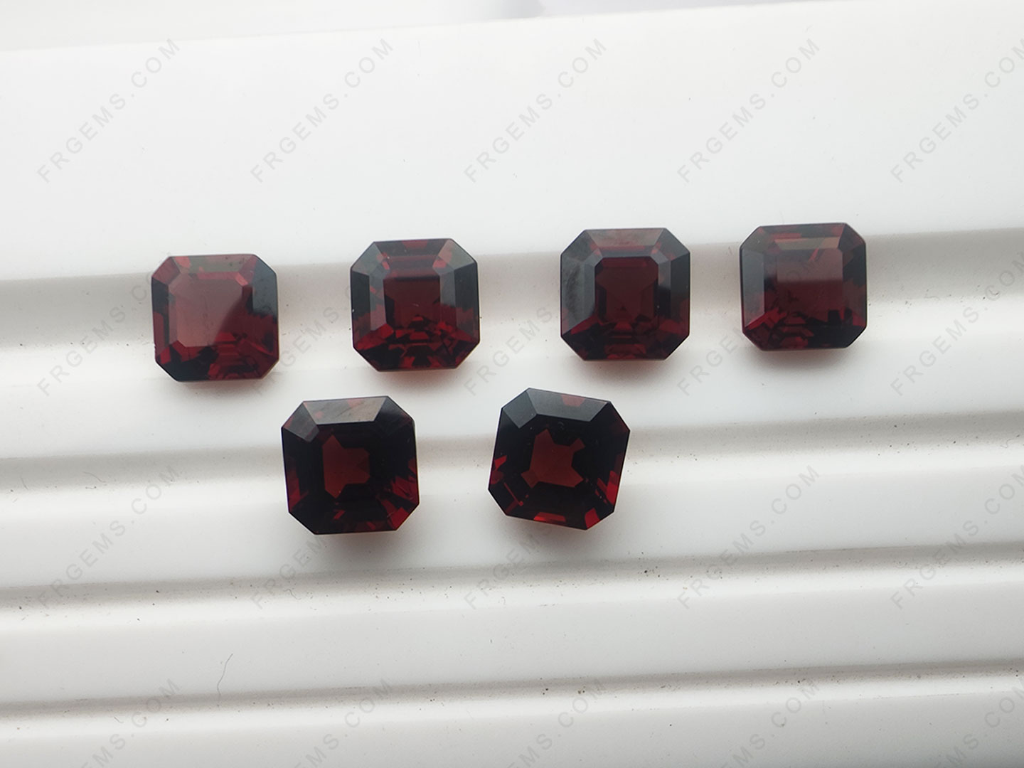 Loose Natural Genuine Mozambique Garnet Red Color Asscher cut 8x8mm gemstones