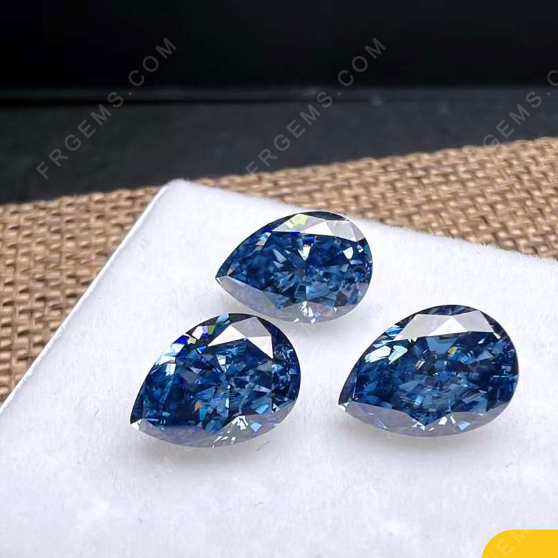 Wholesale Diamond Fancy Blue Color Sapphire blue look like Moissanite loose Gemstones