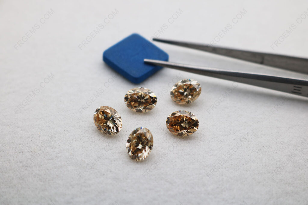 Moissanite-Champagne-Color-Oval-Shape-Faceted-Brilliant-cut-9X7mm-gemstones-IMG_6829