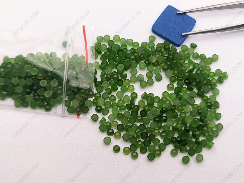 Natural-Genuine-Green-Jade-color-Round-cabochon-3.00mm-gemstones-Suppliers-China