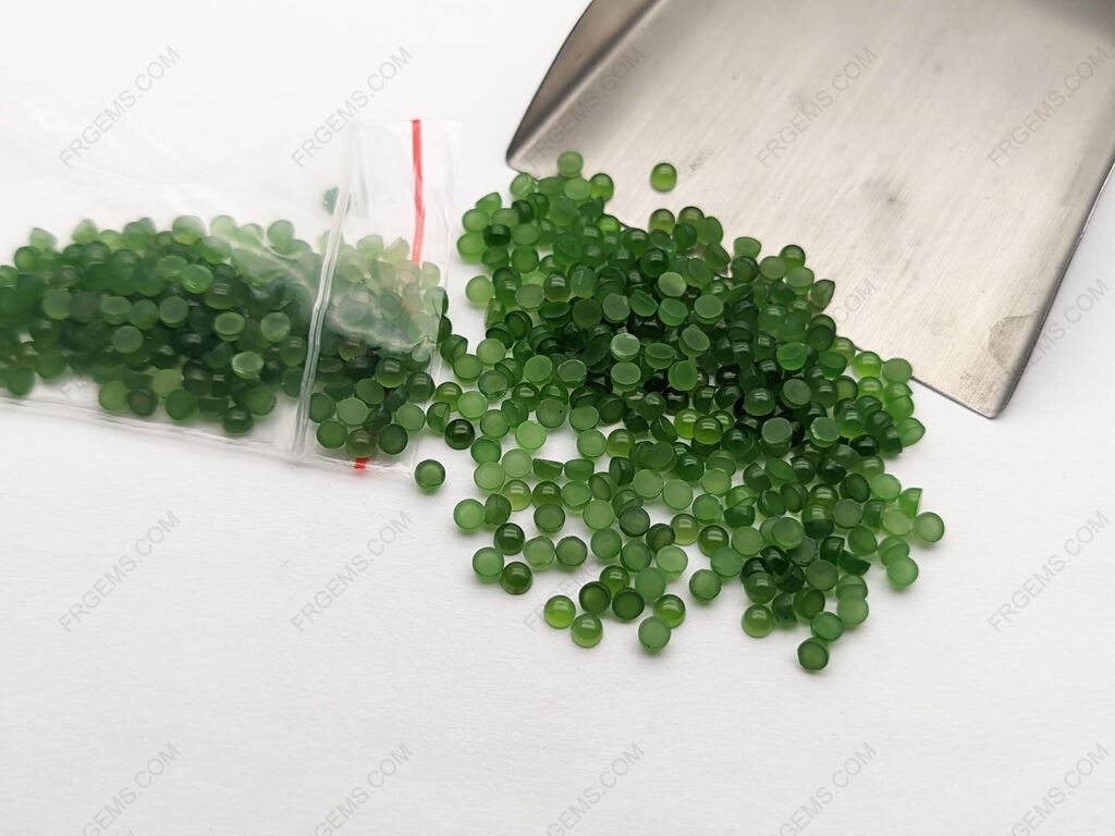 Natural-Genuine-Green-Jade-color-Round-cabochon-3.00mm-gemstones-wholesale-China