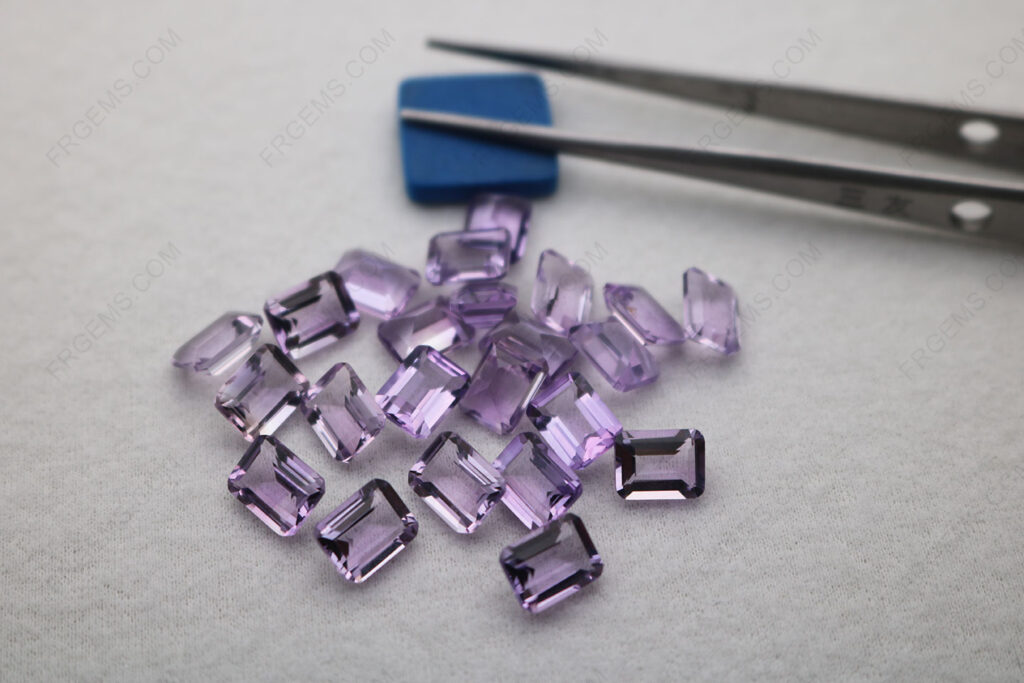 Natural-Genuine-Rose-Amethyst-Octagon-Shape-Emerald-cut-8x6mm-gemstones-IMG_6841